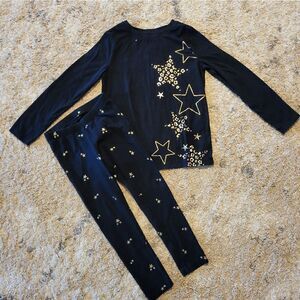 Cat & Jack black and gold stars matching outfit